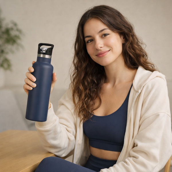 Wide Mouth Insulated Water Bottle with Carry Handle
