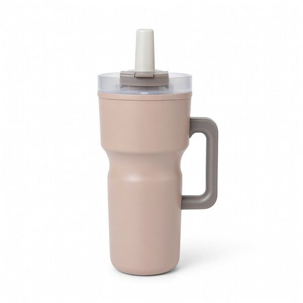 Matte Handled Straw Lid Travel Tumbler 25oz