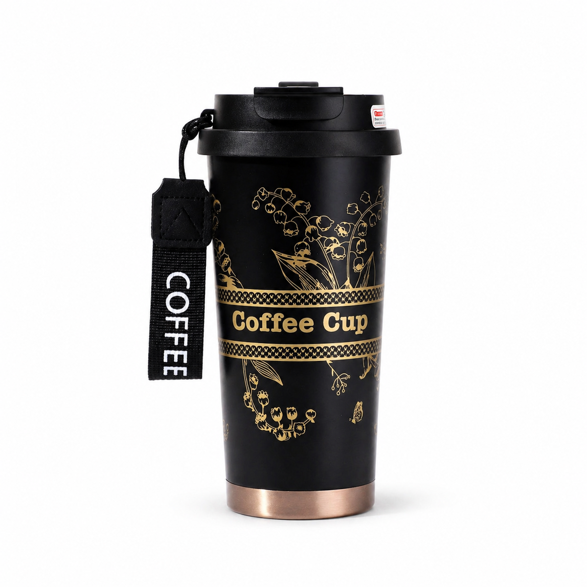 Lily of the Valley Triple-Lid Coffee Tumbler 18oz