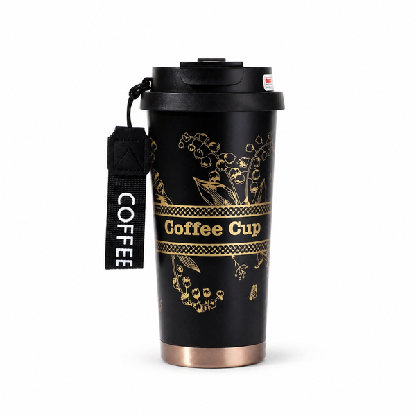 Lily of the Valley Triple-Lid Coffee Tumbler 18oz