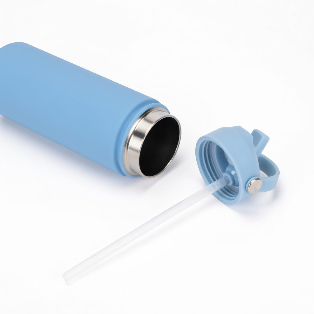 Wide Mouth Straw Lid Bottle 25oz