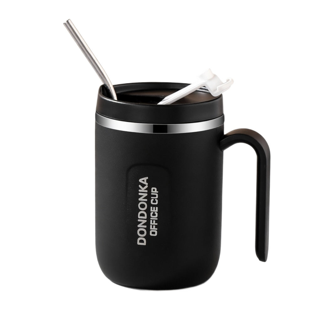 Insulated Handled Office Mug with Multi-Way Lid 17oz