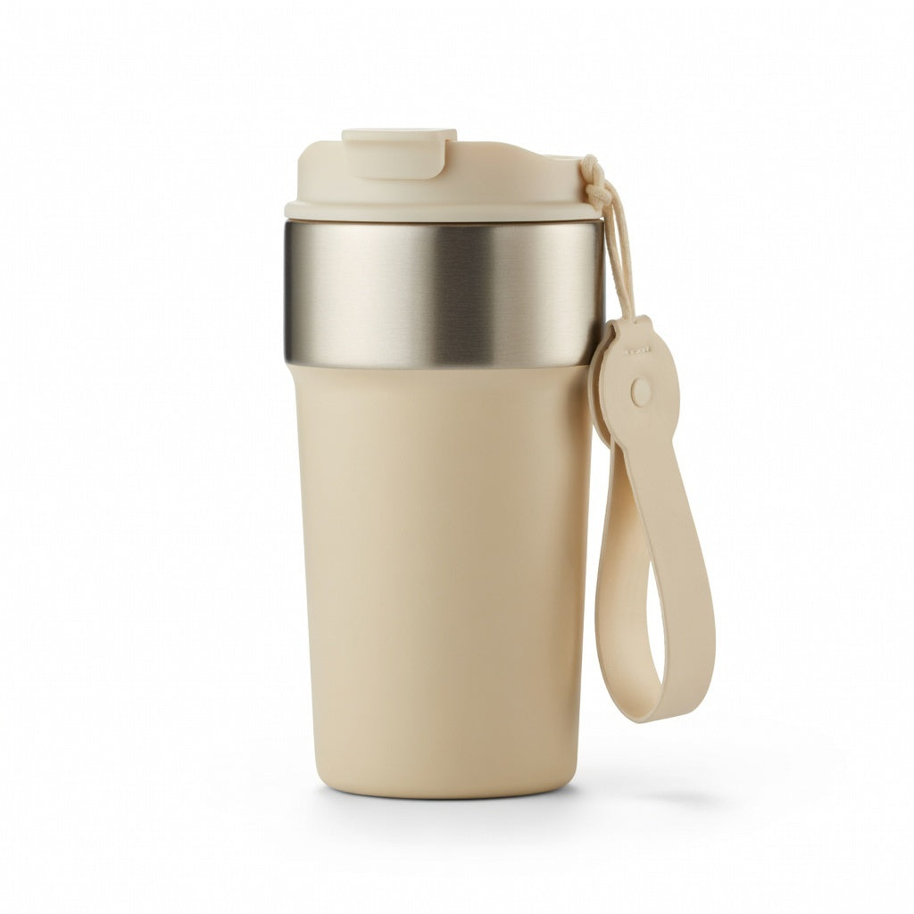 Dual-Sip Insulated Coffee Tumbler