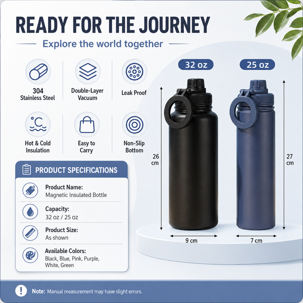 Magnetic Phone Stand Insulated Water Bottle