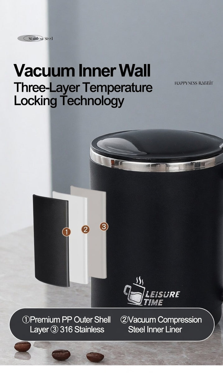 316 Stainless Steel Handled Coffee Mug 14oz