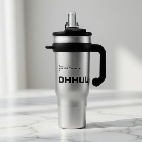 Insulated Handled Tumbler with Dual-Mode Lid 40oz