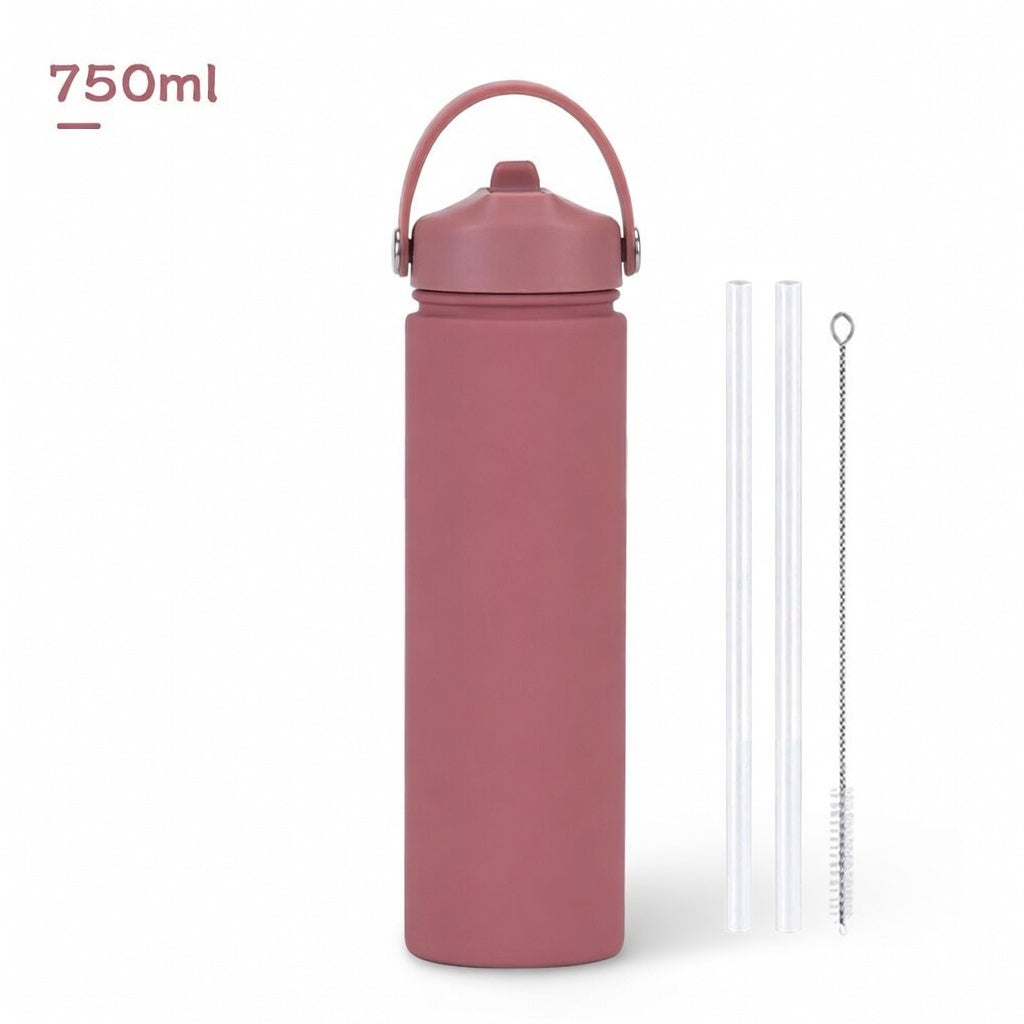 Wide Mouth Straw Lid Bottle 25oz