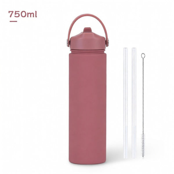 Wide Mouth Straw Lid Bottle 25oz