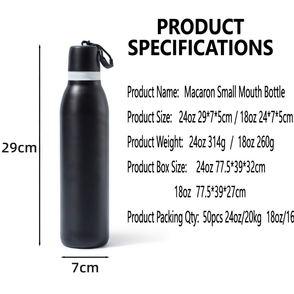 Dual-Drinking Lid Insulated Water Bottle