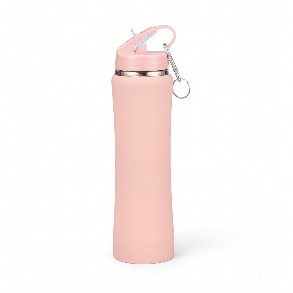 Slim Waist Straw Lid Insulated Bottle