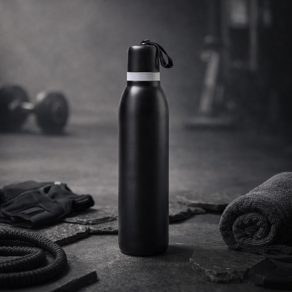Dual-Drinking Lid Insulated Water Bottle