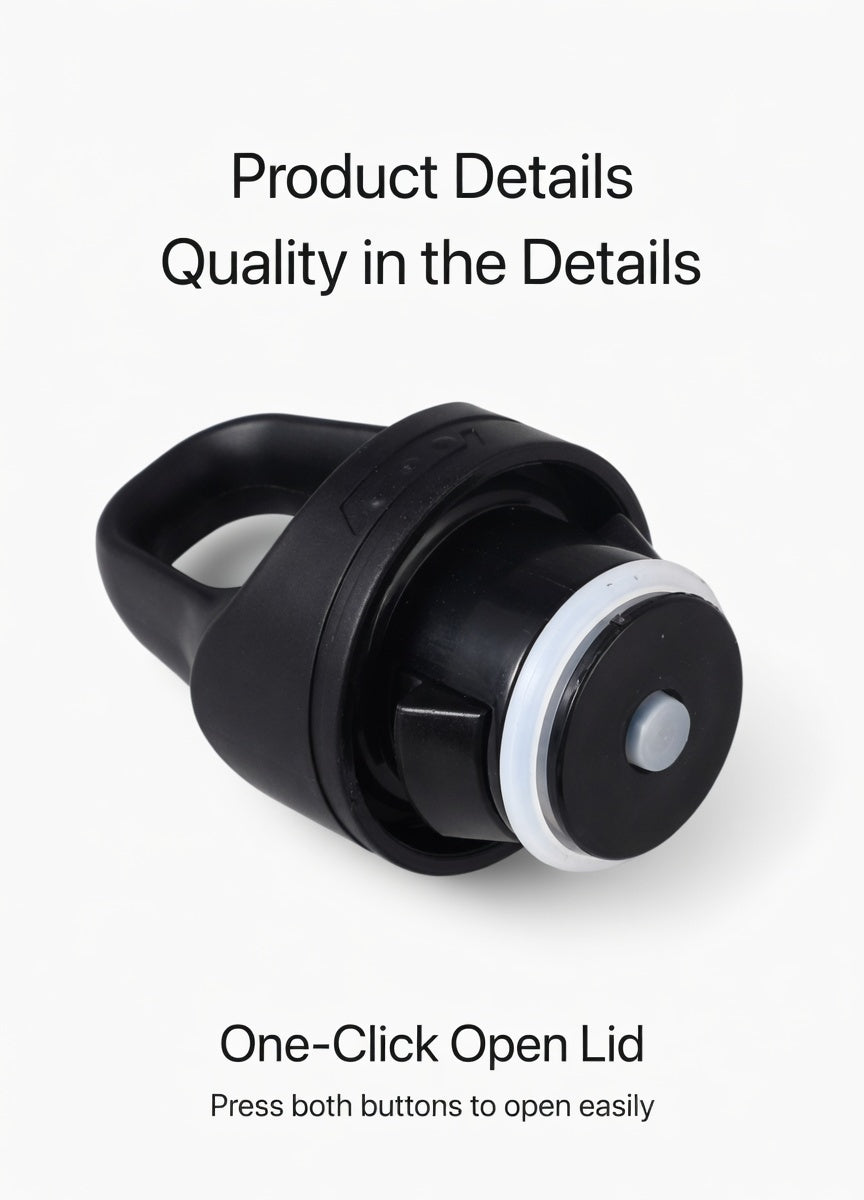 One-Handed Quick-Open Insulated Bottle 24oz