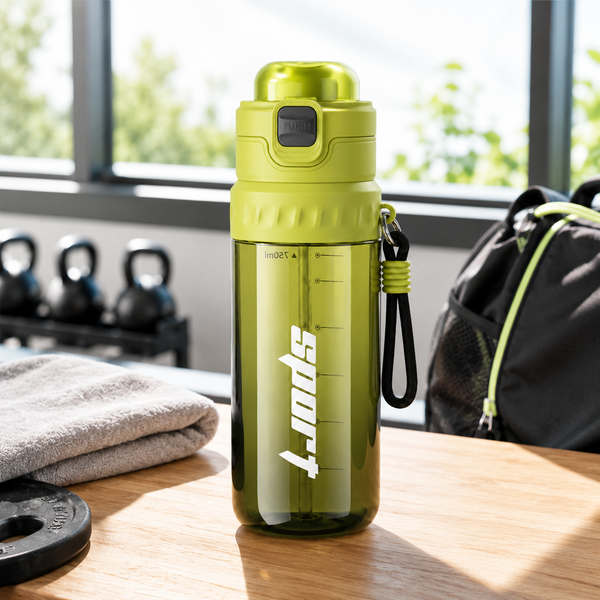 Misting Dual-Drink Plastic Water Bottle 25oz